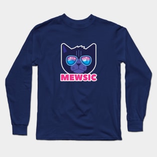 Mewsic Cat Long Sleeve T-Shirt